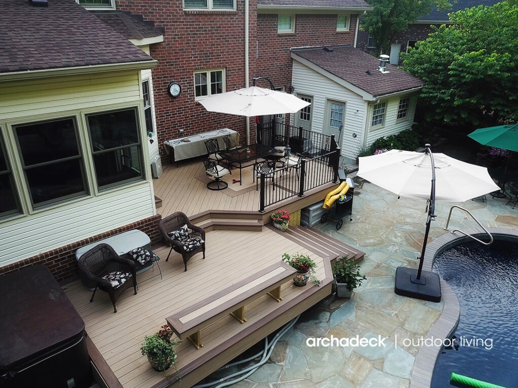 multi level pool deck